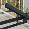 Marquise de porte en aluminium gris et polycarbonate Bremen
