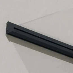 Marquise de porte en aluminium gris et polycarbonate Bremen
