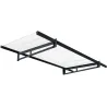 Marquise de porte en aluminium gris et polycarbonate Bremen
