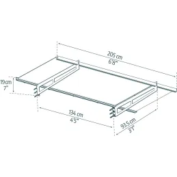 Marquise de porte en aluminium gris et polycarbonate Bremen