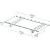 Marquise de porte en aluminium gris et polycarbonate Bremen