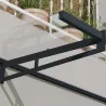 Marquise de porte en aluminium gris et polycarbonate Bremen