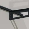 Marquise de porte en aluminium gris et polycarbonate Bremen