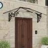 Marquise de porte en aluminium et polycarbonate Lily