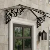 Marquise de porte en aluminium et polycarbonate Lily