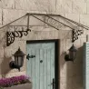 Marquise de porte en aluminium et polycarbonate Lily