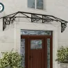Marquise de porte en aluminium et polycarbonate Lily