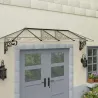 Marquise de porte en aluminium et polycarbonate Lily
