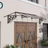 Marquise de porte en aluminium et polycarbonate Lily