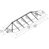 Marquise de porte en aluminium et polycarbonate Lily