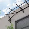 Marquise de porte en aluminium et polycarbonate Lily