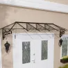 Marquise de porte en aluminium et polycarbonate Lily