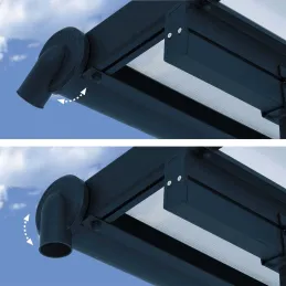 Pergola à adosser en aluminium gris et polycarbonate Sierra