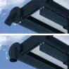 Pergola à adosser en aluminium gris et polycarbonate Sierra