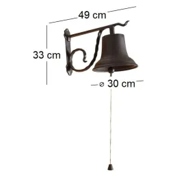Grande cloche de jardin en fonte