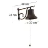 Grande cloche de jardin en fonte