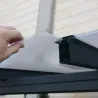 Pergola à adosser en aluminium gris et polycarbonate Sierra