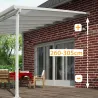 Pergola à adosser en aluminium gris et polycarbonate Feria