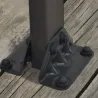 Pergola à adosser en aluminium gris et polycarbonate Feria
