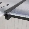 Pergola à adosser en aluminium gris et polycarbonate Olympia