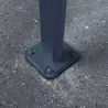 Pergola à adosser en aluminium et polycarbonate gris Capri