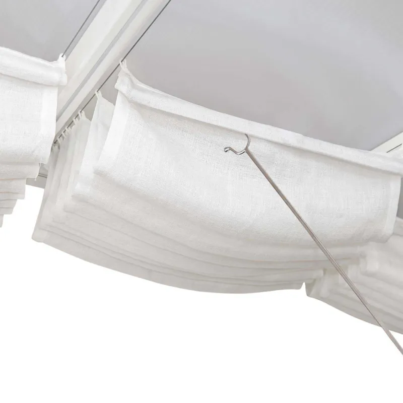 Stores de toit effet lin pour pergola