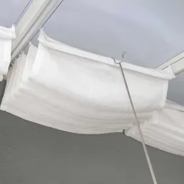 Stores de toit effet lin pour pergola