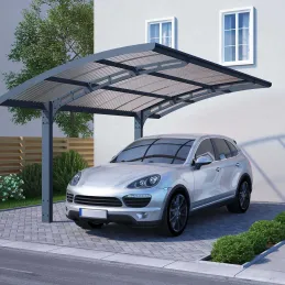 Carport en aluminium et polycarbonate Arizona Wave