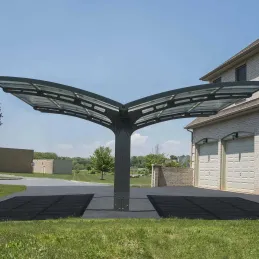 Carport en aluminium et polycarbonate Arizona Wave