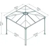 Tonnelle de jardin en aluminium et polycarbonate Palermo