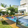 Abri piscine téléscopique en aluminium et polycarbonate Majorca