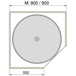 Jeu de plateaux circulaires pour meuble de cuisine Shelvo