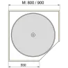 Jeu de plateaux circulaires pour meuble de cuisine Shelvo