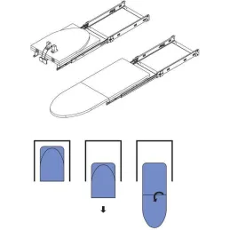 Planche à repasser pliante et coulissante pour meuble Iron 2