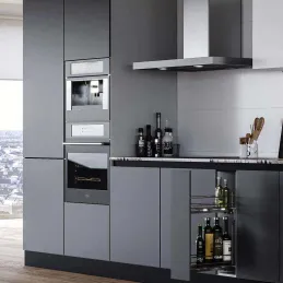 Porte-bouteilles latéral extractible avec fermeture amortie TitaneMax