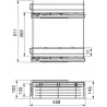 Porte-bouteilles latéral extractible avec fermeture amortie TitaneMax