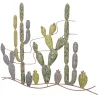 Cadre en métal Cactus 90 x 2.5 x 64 cm