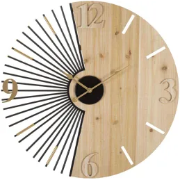 Horloge murale en métal Wordy 60 x 3.5 cm