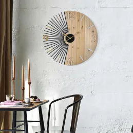 Horloge murale en métal Wordy 60 x 3.5 cm