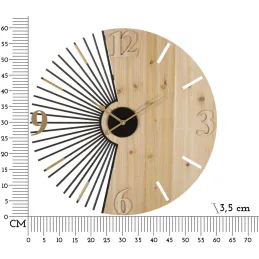 Horloge murale en métal Wordy 60 x 3.5 cm