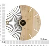 Horloge murale en métal Wordy 60 x 3.5 cm