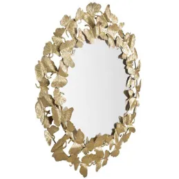 Miroir rond en métal Fogle 87 x 2.5 cm