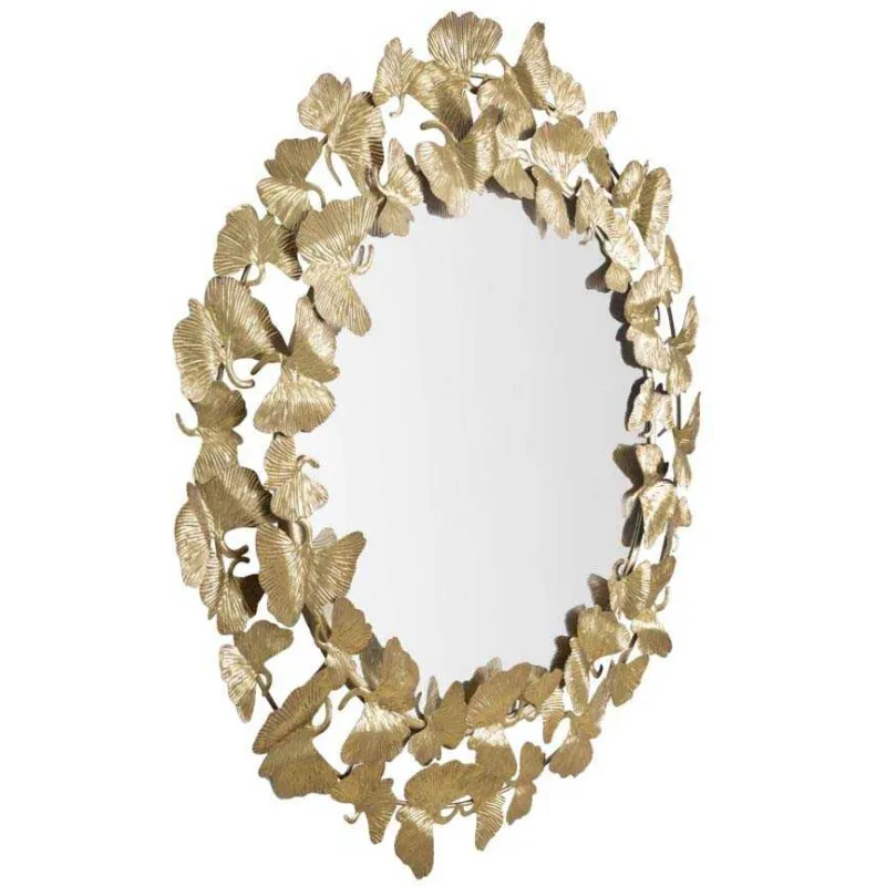 Miroir rond en métal Fogle 87 x 2.5 cm