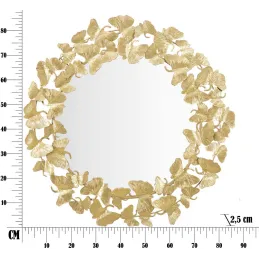 Miroir rond en métal Fogle 87 x 2.5 cm