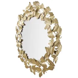 Miroir rond en métal Fogle 87 x 2.5 cm