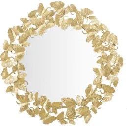 Miroir rond en métal Fogle 87 x 2.5 cm