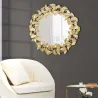 Miroir rond en métal Fogle 87 x 2.5 cm