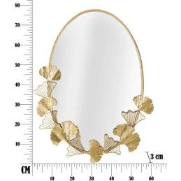 Miroir en métal Little Leaf 61.5 x 3 x 78 cm