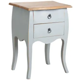 Table de nuit en acajou 2 tiroirs