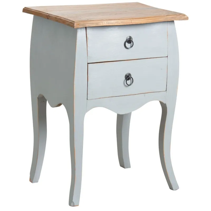 Table de nuit en acajou 2 tiroirs